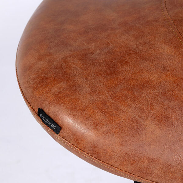 Comfortel Tan Saddle Salon Stool