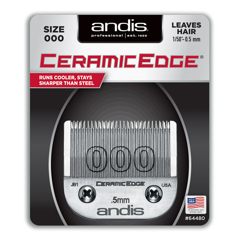 Andis CeramicEdge Detachable Blade, Size 000 Graduation Blade Close Cutting - 1/50" - .5 mm