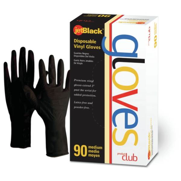 Product Club jetBlack Vinyl Gloves (S) 90ct