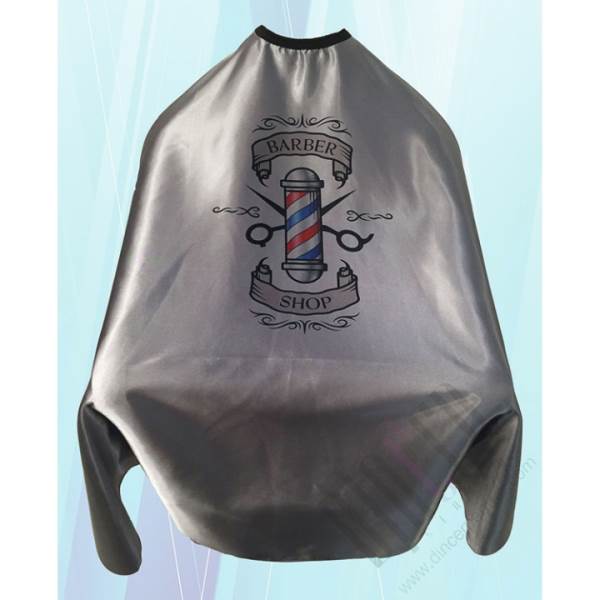 The Shave Factory Cape with pole - hook closure White