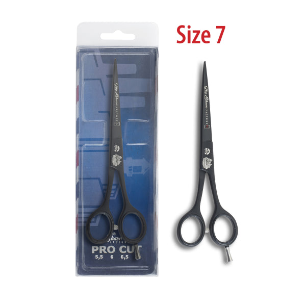 The Shave Factory Hair Cutting Shears Powder Coated Matt Black Finish - 6" - Model 1206