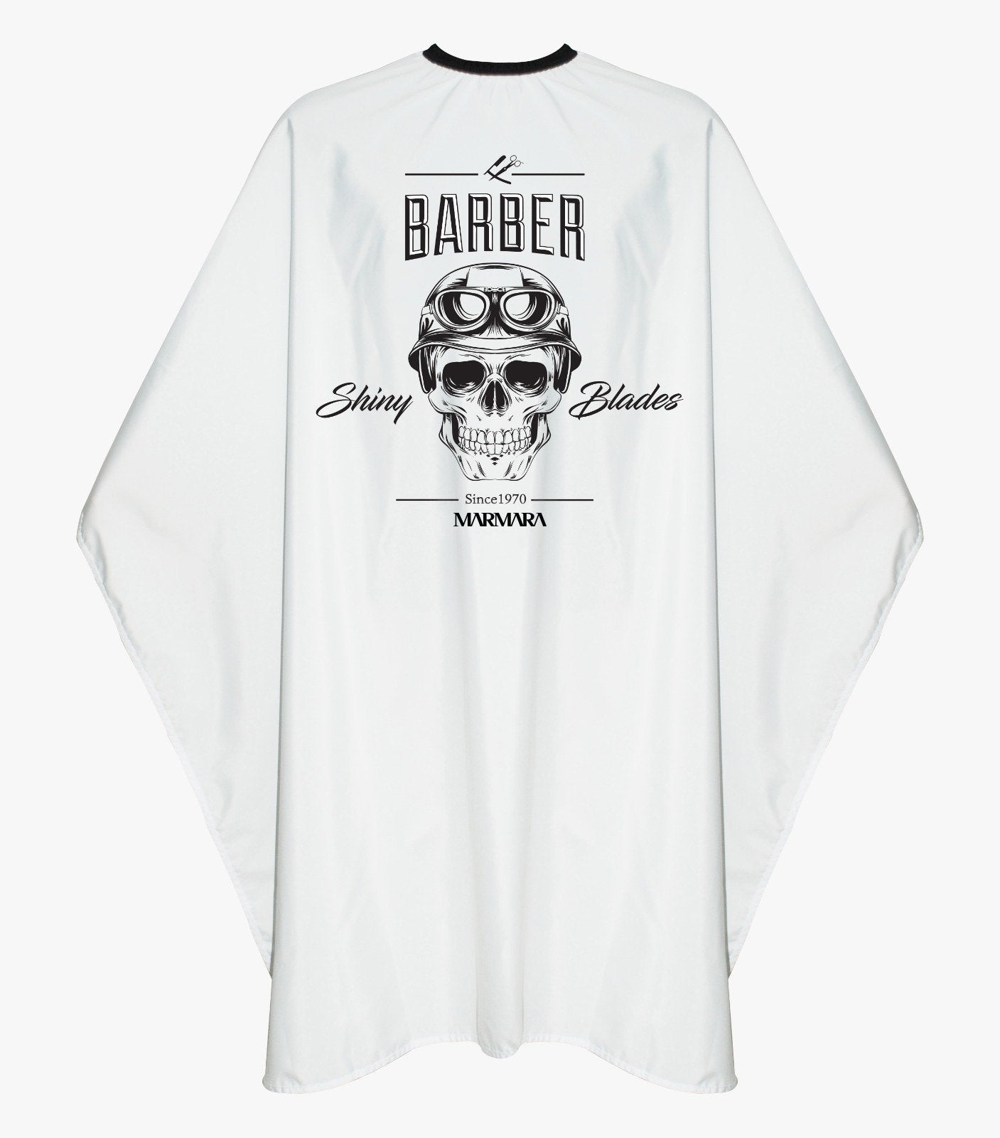 Barber Cape Skull White