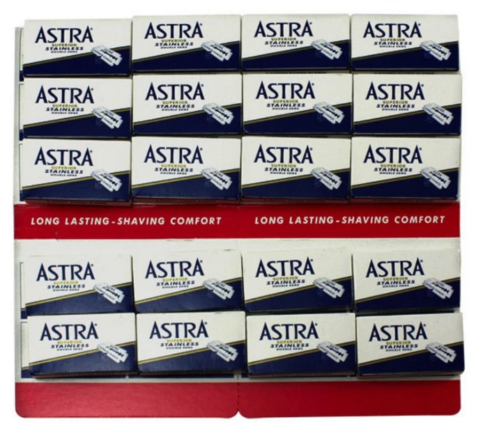 Astra double edge blade (blue) - 100 SHAVE BLADES