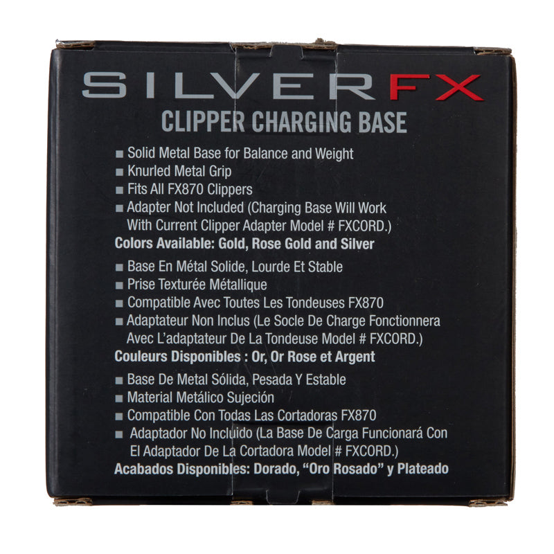BABYLISSPRO BARBEROLOGY CLIPPER CHARGING BASE SILVER