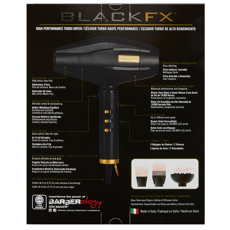 BabylissPro BLACKFX Influencer Collection Dryer